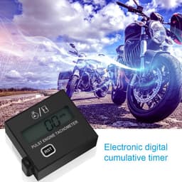 image-Gasoline engine moter speed tester inductive tach hour meter digital Tachometer clip style waterproof for motorcycle chainsaw