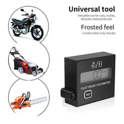 image-Gasoline engine moter speed tester inductive tach hour meter digital Tachometer clip style waterproof for motorcycle chainsaw