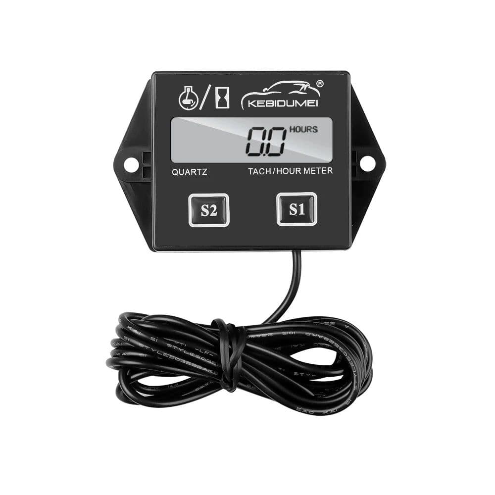 image-Gasoline engine moter speed tester inductive tach hour meter digital Tachometer clip style waterproof for motorcycle chainsaw