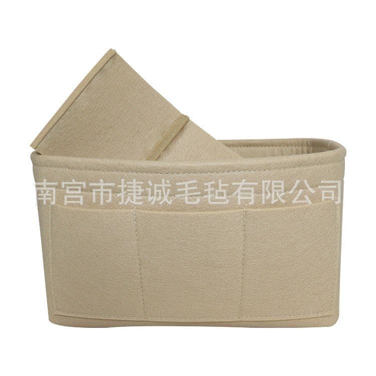 image-Felt Makeup Bag Organizer Insert Bag Handbag Multi-functional Travel Cosmetic Case Girl Toiletry Storage Bags 2019