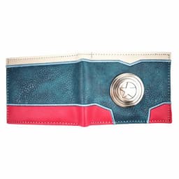 image-Free Shipping Metal Design Comics Marvel Captain America Wallet PU Leather Purse with Coin Pocket Gift for Young
