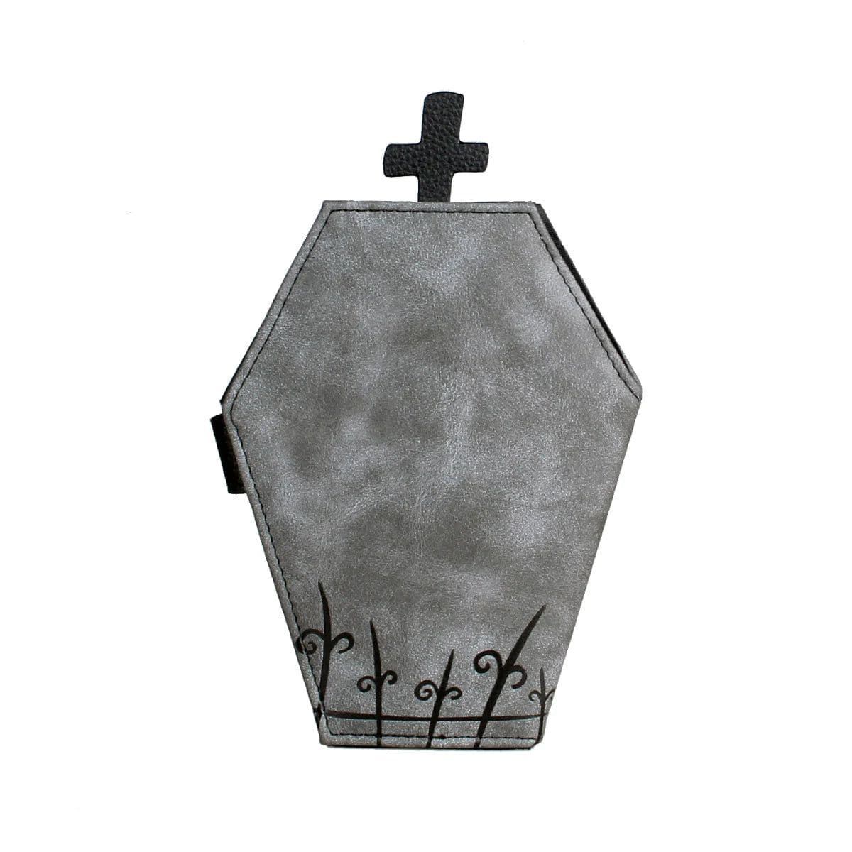 image-Niche Coffin Shaped Clutch Wallet, Bifold Coin Purse, Women's Halloween Gift Purse