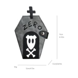 image-Niche Coffin Shaped Clutch Wallet, Bifold Coin Purse, Women's Halloween Gift Purse
