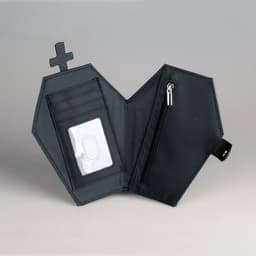 image-Niche Coffin Shaped Clutch Wallet, Bifold Coin Purse, Women's Halloween Gift Purse