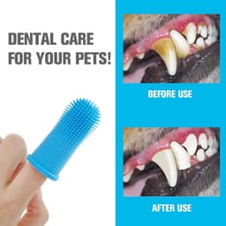 image-1PC Dog Super Soft Pet Finger Toothbrush Teeth Cleaning Bad Breath Care Nontoxic Silicone Tooth Brush Tool Dog Cat Supplies