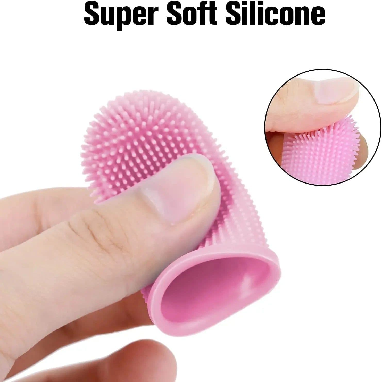 image-1PC Dog Super Soft Pet Finger Toothbrush Teeth Cleaning Bad Breath Care Nontoxic Silicone Tooth Brush Tool Dog Cat Supplies