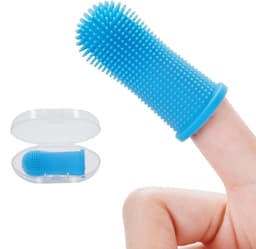 image-1PC Dog Super Soft Pet Finger Toothbrush Teeth Cleaning Bad Breath Care Nontoxic Silicone Tooth Brush Tool Dog Cat Supplies