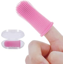 image-1PC Dog Super Soft Pet Finger Toothbrush Teeth Cleaning Bad Breath Care Nontoxic Silicone Tooth Brush Tool Dog Cat Supplies