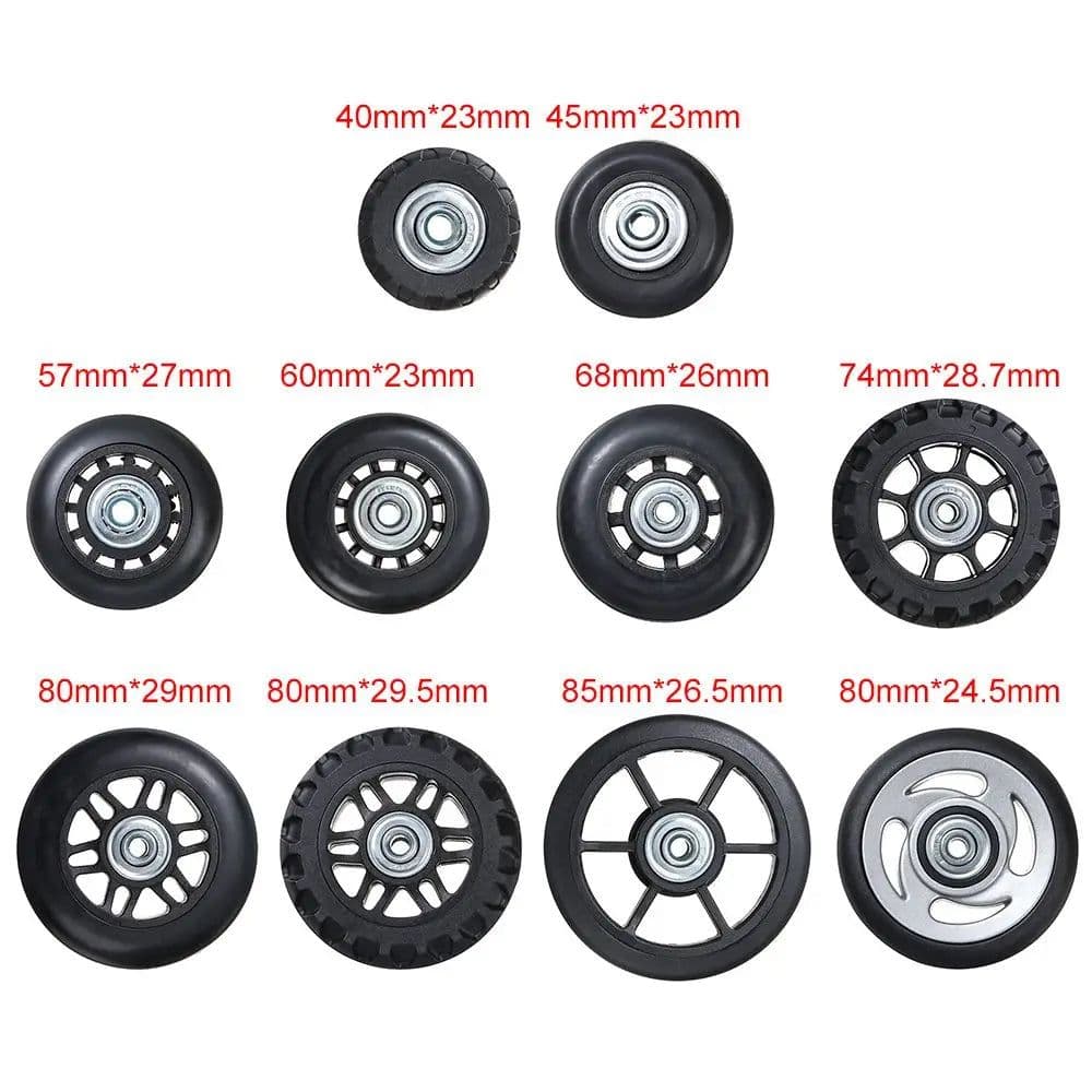 image-2Pcs Universal Replace Wheels Suitcase Parts Durable Replacement Axles Caster Wheel Repair Tools Kit Silent Caster With Screw
