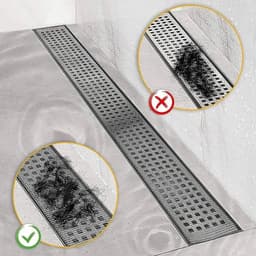 image-5~100m Cutable Shower Drain Hair Catcher Self-Adhesive Floor Drain Stickers Disposable Mesh Sink Strainer Filter For Bathroom