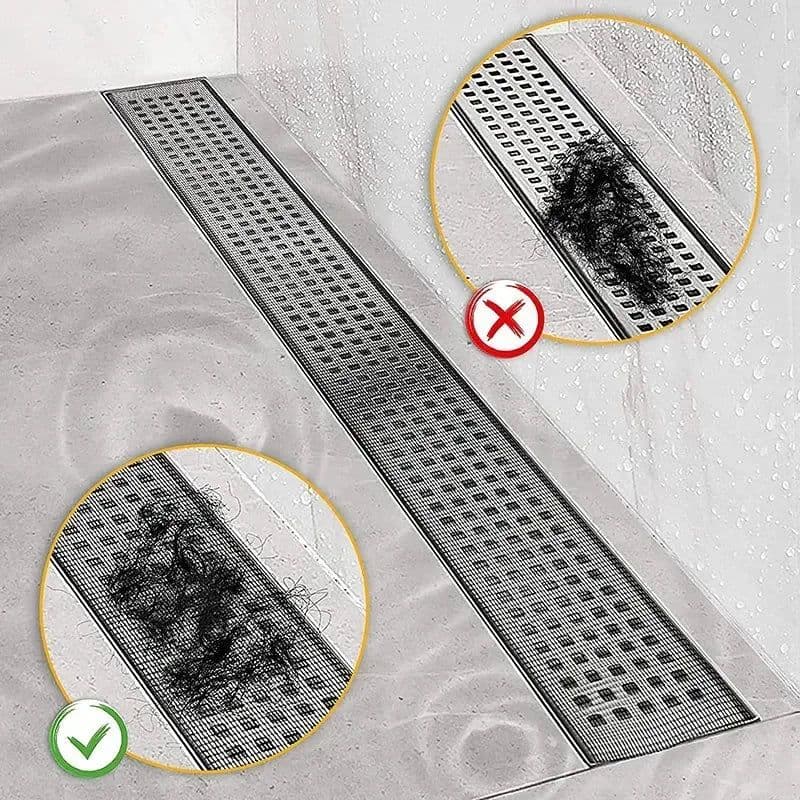 image-5~100m Cutable Shower Drain Hair Catcher Self-Adhesive Floor Drain Stickers Disposable Mesh Sink Strainer Filter For Bathroom