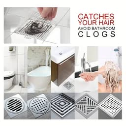 image-5~100m Cutable Shower Drain Hair Catcher Self-Adhesive Floor Drain Stickers Disposable Mesh Sink Strainer Filter For Bathroom