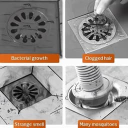 image-5~100m Cutable Shower Drain Hair Catcher Self-Adhesive Floor Drain Stickers Disposable Mesh Sink Strainer Filter For Bathroom
