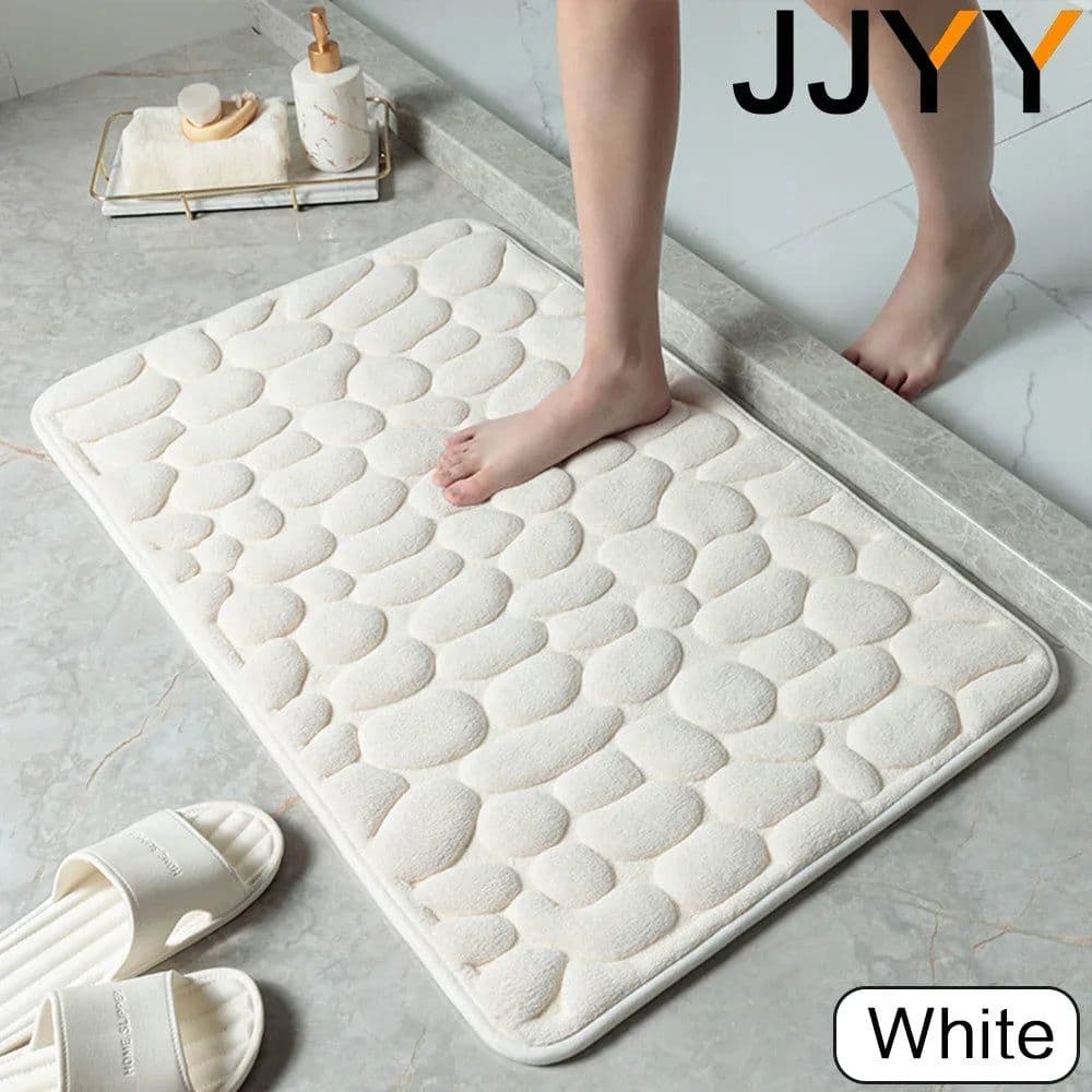 image-Memory Foam Bath Mat Coral Velvet Super Non-Slip Rapid Water Absorption Soft and Comfortable Easier to Dry Machine Wash Bathroom