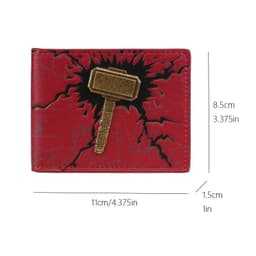 image-High Quality Double Fold Unisex Wallet Fashion Wine Red Men's Card Bag