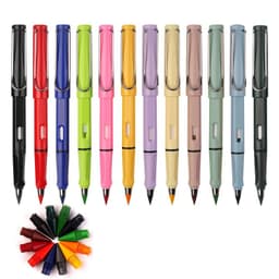 image-12 Colors Set Infinity Writing Pencils Eternal Pencil Pens for Kids Everlasting Pencil with Eraser School Art Supply Stationary