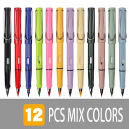 image-12 Colors Set Infinity Writing Pencils Eternal Pencil Pens for Kids Everlasting Pencil with Eraser School Art Supply Stationary