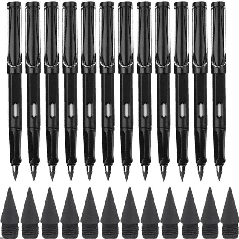 image-12 Colors Set Infinity Writing Pencils Eternal Pencil Pens for Kids Everlasting Pencil with Eraser School Art Supply Stationary