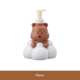 image-Cartoon Bear Foaming Soap Dispenser Bathroom Hand Sanitizer Shampoo Shower Gel Refillable Pump Bottle Making Foam Container