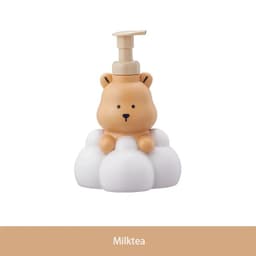 image-Cartoon Bear Foaming Soap Dispenser Bathroom Hand Sanitizer Shampoo Shower Gel Refillable Pump Bottle Making Foam Container