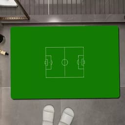 image-Astroturf Lush Green Turf Football Field Floor Mat Anti-Slip Kitchen Bedroom Handmade Tufted Rug Carpet Living Room Entrance Rug