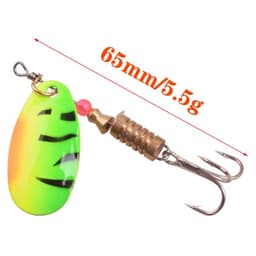 image-5PC Boxed Rotating Spoon Kit Lure Fishing Lures Artificial Baits Metal Fish Hooks Bass Trout Perch Pike Rotating Sequins