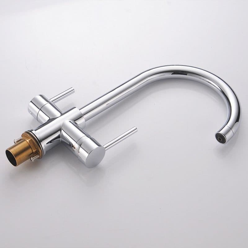 image-Faao Kitchen Faucet - Hot & Cold Water Mixer Copper