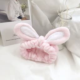 image-Three-Dimensional Rabbit Ears Face Wash Mask Headband Korean Hair Accessory (65 characters)