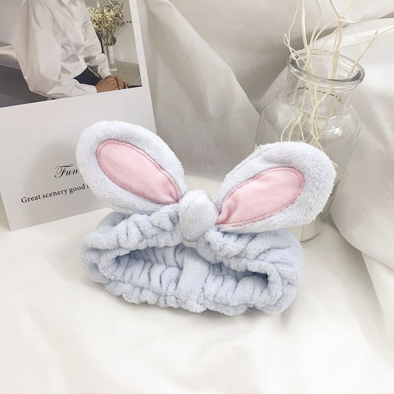 image-Three-Dimensional Rabbit Ears Face Wash Mask Headband Korean Hair Accessory (65 characters)