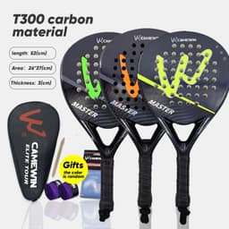 image-Padel Racket Beach Tennis Paddle Shovels Professional Carbon Fibra Cara Marco Males and females 2023 Girl man Drop Shot Ball