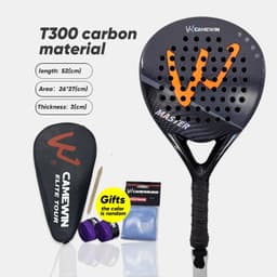image-Padel Racket Beach Tennis Paddle Shovels Professional Carbon Fibra Cara Marco Males and females 2023 Girl man Drop Shot Ball