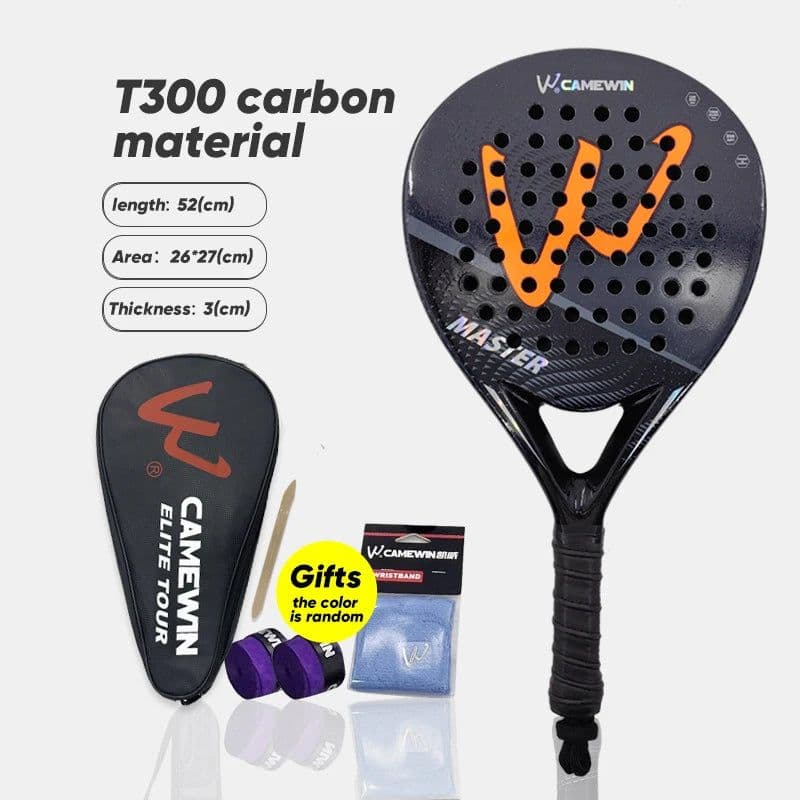 image-Padel Racket Beach Tennis Paddle Shovels Professional Carbon Fibra Cara Marco Males and females 2023 Girl man Drop Shot Ball