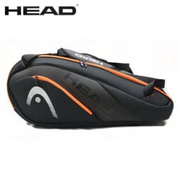 image-HEAD 6 Pieces Tennis Rackets Bag Hard Shell Sports Bag Large Capacity 9 Badminton Racquets Backpack Men Women Tenis Squash Padel