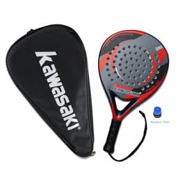 image-Kawasaki Padel Tennis Carbon Fiber Soft EVA Face Tennis Paddle Racquet Racket with Padle Bag Cover Power Beach Tennis Paddle