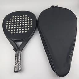 image-Professional Carbon Paddle Racket Soft EVA Face Tennis Raqueta With Padel Racket Bag For Men Women Training Accessories