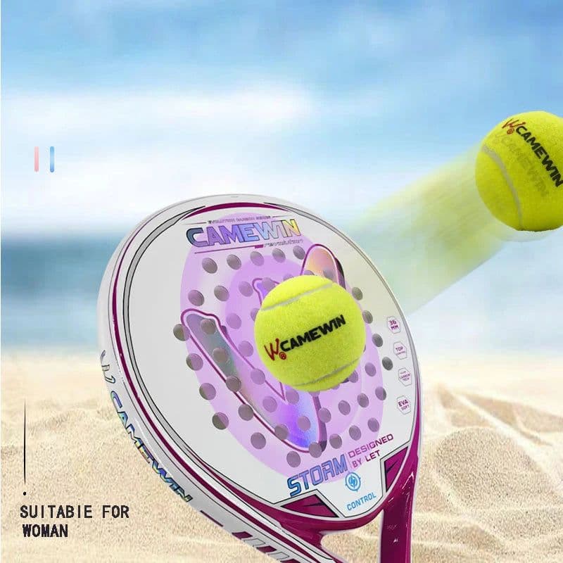 image-Carbon Beach Tennis Racket Padel Woman Sneakers Paddle Shovel Pallet Cover Professional Beach Tennis Racket Carbon Fiber