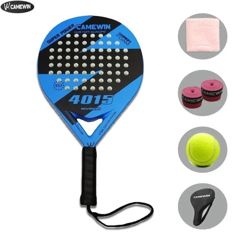 image-5 IN 1 Padel Tennis Racket Carbon Fiber Grit Face Eva Memory Foam Core Paddle Outdoor Sport Professional Adult Play Game