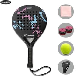 image-5 IN 1 Padel Tennis Racket Carbon Fiber Grit Face Eva Memory Foam Core Paddle Outdoor Sport Professional Adult Play Game