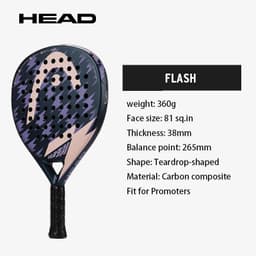 image-HEAD Flash Pro Padel Flash Cage Tennis Racket Evo Delta Beach Rackets