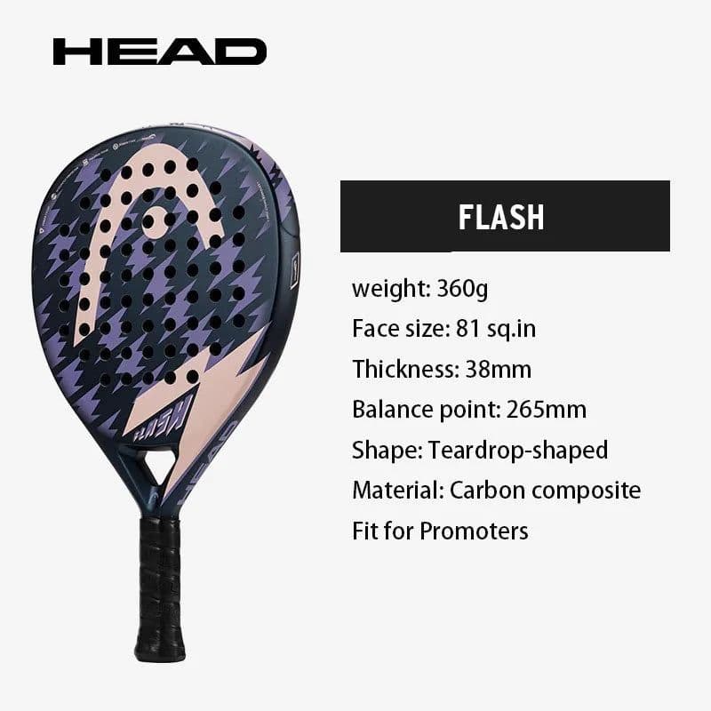 image-HEAD Flash Pro Padel Flash Cage Tennis Racket Evo Delta Beach Rackets