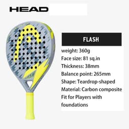image-HEAD Flash Pro Padel Flash Cage Tennis Racket Evo Delta Beach Rackets