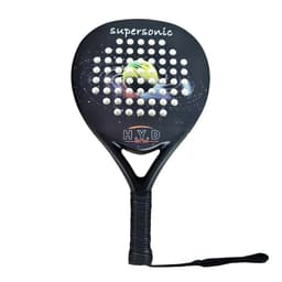 image-Carbon Fiber Padel Tennis Racket Drilling Hole Rough Surface High Balance EVA SOFT Memory Cage Type Paddle Sports Racquet