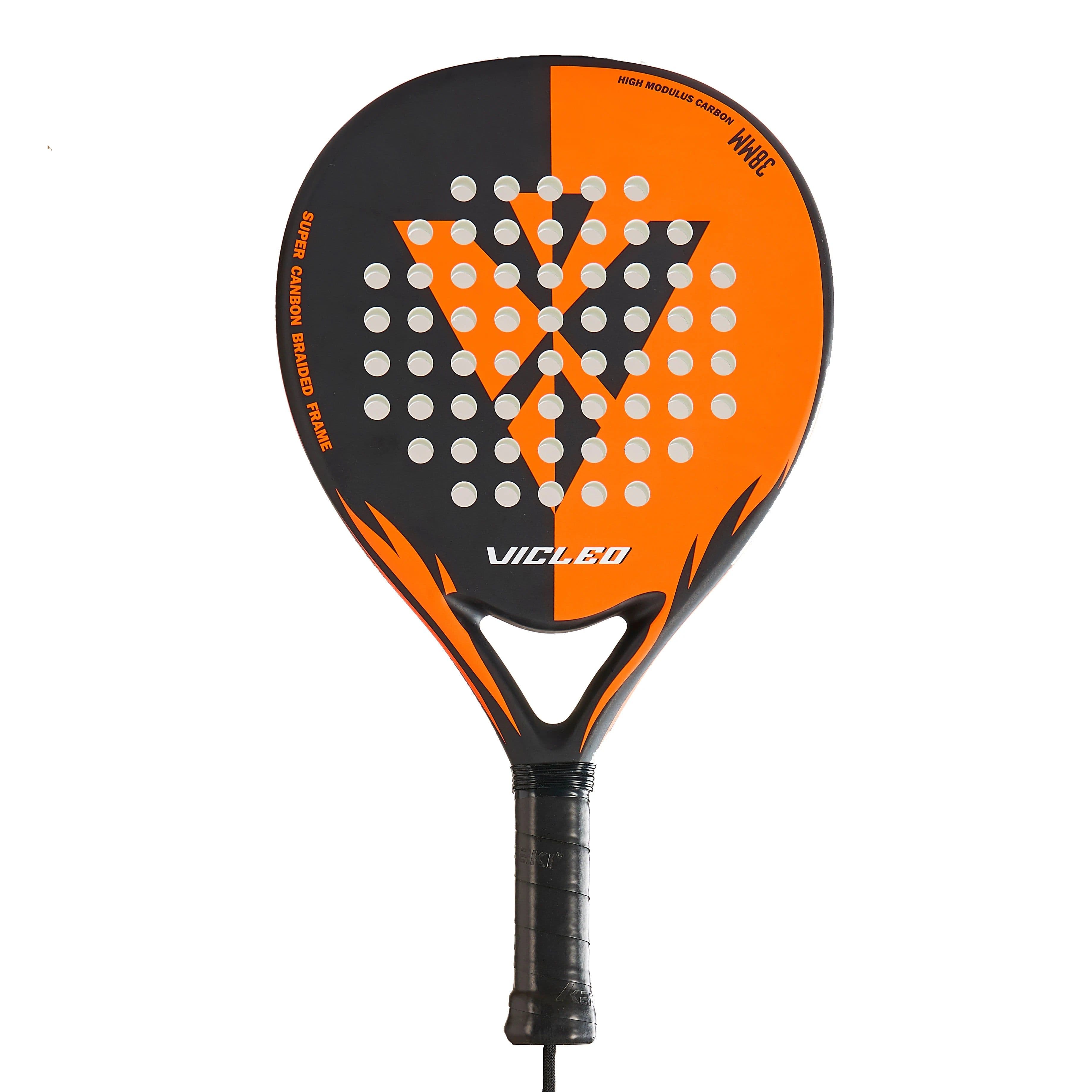 image-VICLEO Padel Tennis Full Carbon Fiber Soft EVA Face Tennis Paddle Racquet Racket with Padle Bag Cover With Free Gift Master 100