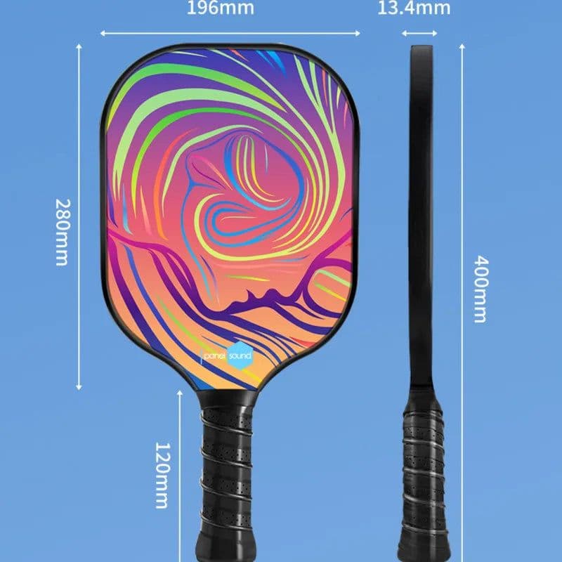 image-Single Racket Pickleball Padel Glass Fiber Pp+honeycombcompetition Training Racket Professional New Eras Friendship Overgrip