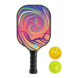 image-Single Racket Pickleball Padel Glass Fiber Pp+honeycombcompetition Training Racket Professional New Eras Friendship Overgrip