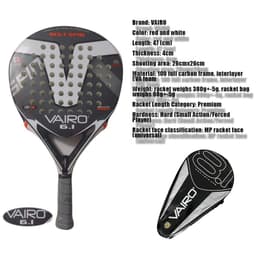 image-New High Quality Padel Racket Series Palas 3 Layer Carbon Fiber Board Paddle EVA Face Tennis Beach Racquet Bag Vairo 360g