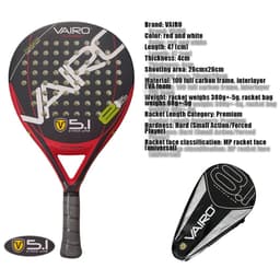 image-New High Quality Padel Racket Series Palas 3 Layer Carbon Fiber Board Paddle EVA Face Tennis Beach Racquet Bag Vairo 360g