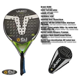 image-New High Quality Padel Racket Series Palas 3 Layer Carbon Fiber Board Paddle EVA Face Tennis Beach Racquet Bag Vairo 360g