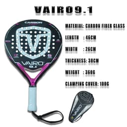 image-New High Quality Padel Racket Series Palas 3 Layer Carbon Fiber Board Paddle EVA Face Tennis Beach Racquet Bag Vairo 360g