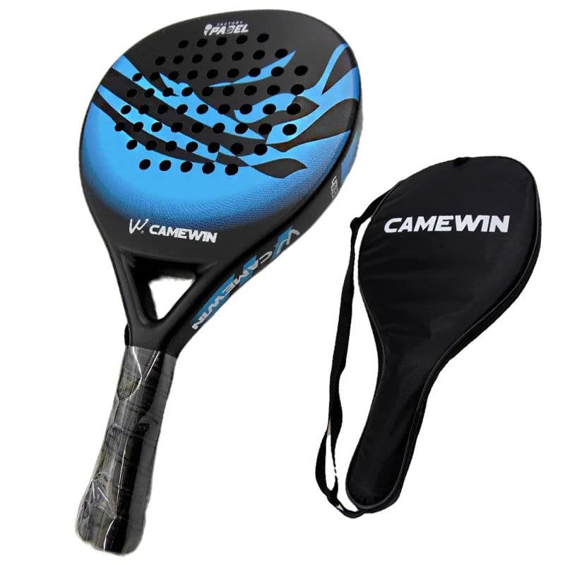 image-New Beach Tennis Paddle Racket Professional Carbon Glass Fiber Padel Tennis Racket Soft Face For Men Women With Bag Cover